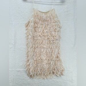 H&M Cream Fringe Flapper Mini Dress